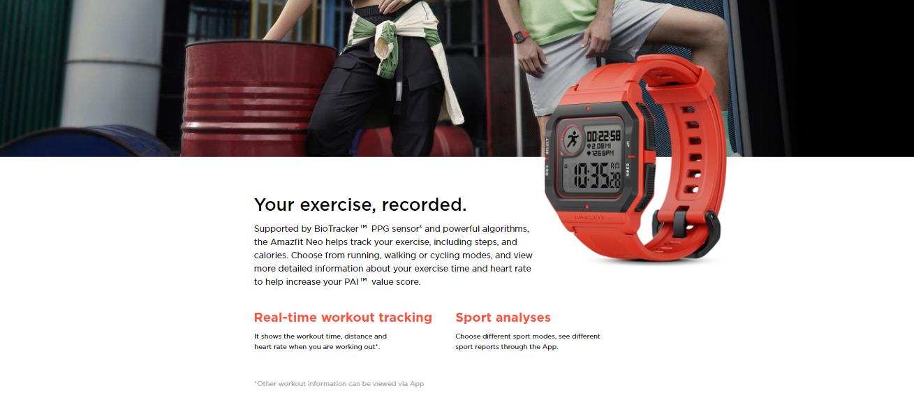 Features of the Amazfit Neo